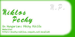 miklos pechy business card