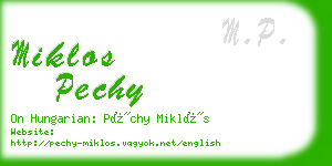 miklos pechy business card